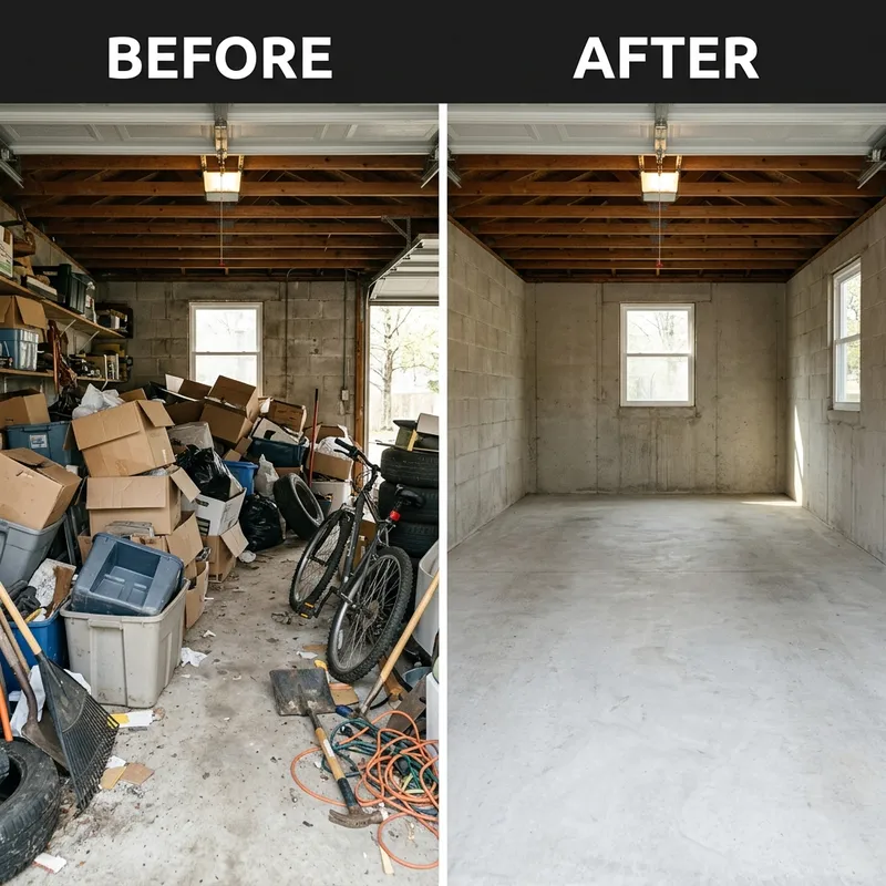 Basement cleanout and furniture removal in Bellefontaine, Logan County, OH